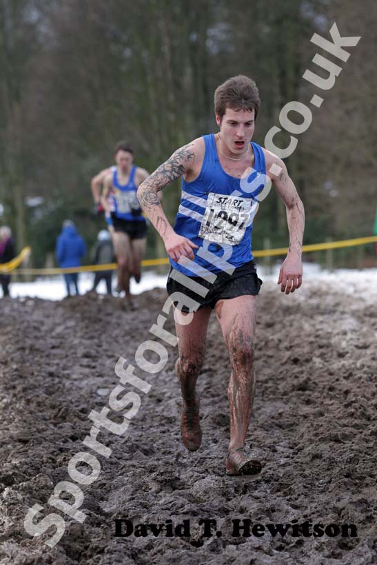 Lewis Timmins (Morpeth Harriers) during the Northern Cross Country Championships.